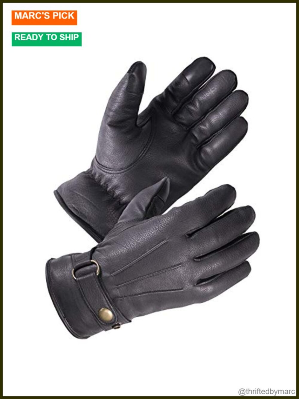 Genuine Deerskin Leather Winter Work Gloves 100G Thinsulate Thermal Insulated